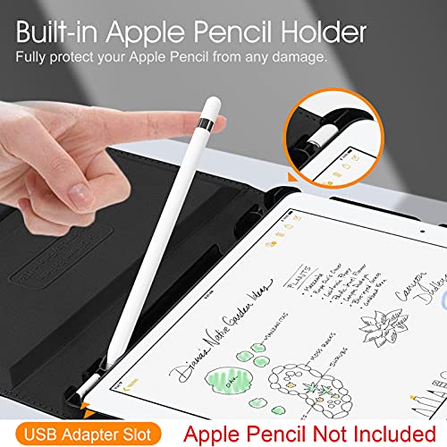 Fintie Rotating Case for iPad 9th Generation (2021) / 8th Generation (2020) / 7th Gen (2019) 10.2 Inch - 360 Degree Rotating Stand Cover with Pencil Holder, Auto Wake Sleep, Black - Image 6