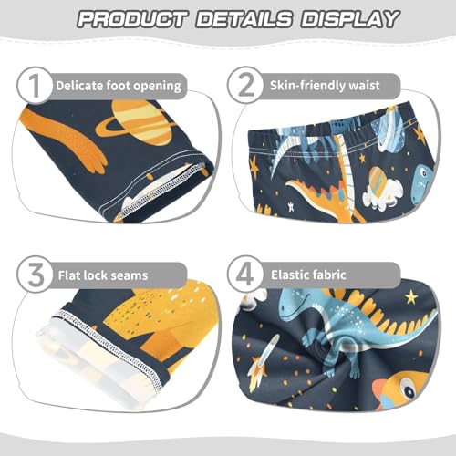 Toddler Girls Leggings Printed Yoga Pants Leggings Cute Dinosaurs in Space for Kids3