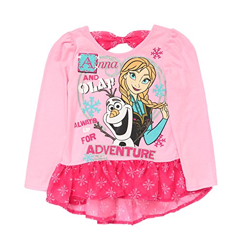 Disney Girls' Frozen Anna and OlafLong-Sleeve Top