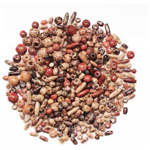 300pcs Mixed Painted Drum Wood Spacer Beads, BetterJonny Barrel Wood Beads Loose Wood Beads Bulk for Hair, DIY Making Bracelet Necklace Jewelry Craft Project（11 * 12mm,15 * 7mm,12 * 6mm） ﻿… Cover