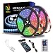 DDeLi LED Strip Lights Waterproof 10M/32.8ft 5050 RGB 300led Strips Lighting Flexible Color Changing with 44 Key IR Remote Ideal for Home Kitchen Christmas TV Back Lights DC 12V 5A