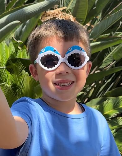 Sunglasses for Toddler Shark Shaped Glasses Party Favors For Boys Girls Ocean Pool Party Supplies Costume Shark Birthday Party Decorations Gifts Eyeglasses - 6 Pieces4