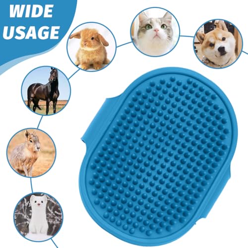 Hundebürste kurzhaar (3er Set), für Hunde und Welpen zur Fellpflege und Massage, Fellwechsel-Helfer beim Hund, Reinigt Haare und Fell gründlich für schonende Fellpflege. Blau, Gelb und Rot