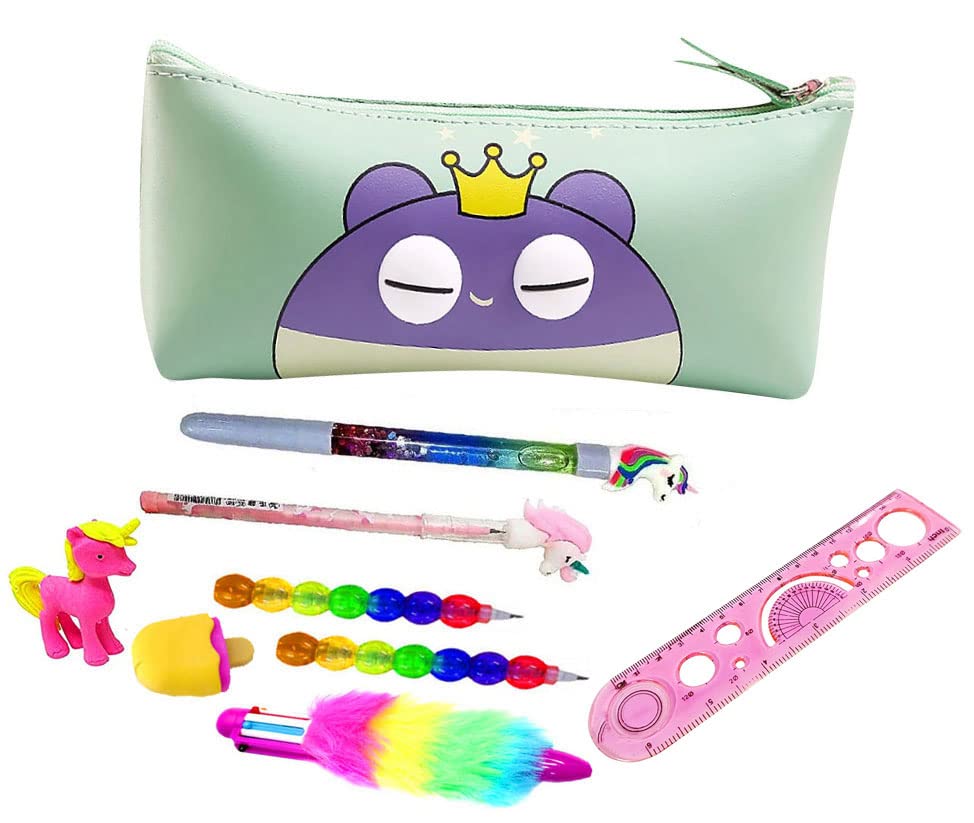 Neel® Pack of 9 Unicorn Stationery Set Stationery Pencil Pouch with School Stationery Items Pencil Case Geometry Box Wih Pens, Pencils, Designer Erasers Soft Cute Pouch Return/Birthday Gift (Combo 4) (B0B56RXJ8D) Amazon Price History, Amazon Price Tracker