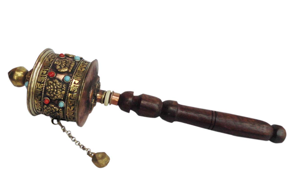 Amazon｜アジアン雑貨 ネパール仏具 マニ車 MANI-3 [並行輸入品]｜仏像