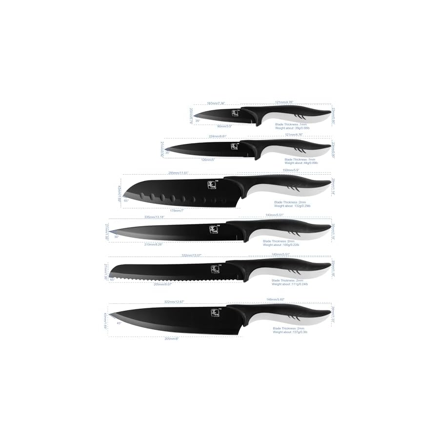 Knife Sets for Kitchen with Block, 8 Pcs Kitchen Knife Set with Block Self Sharpening, Sharp Cutlery Knife Set with Stainless Steel Blades for Precise Cutting, Anti-slip Handle