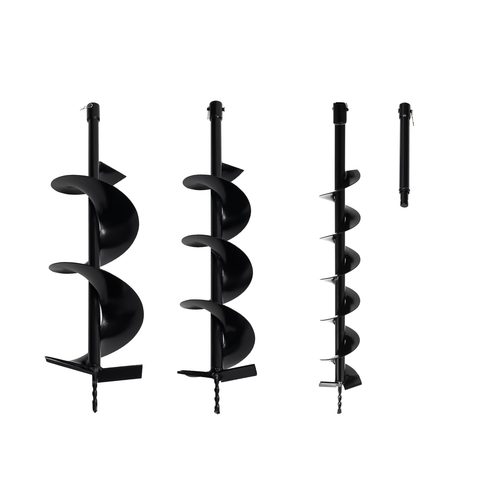Juego de brocas de jardín de 52 cc de aleación de aluminio, taladro de tierra de gasolina con barra de extensión de 30 cm, taladro de tierra con 3 brocas y kit de herramientas para plantar