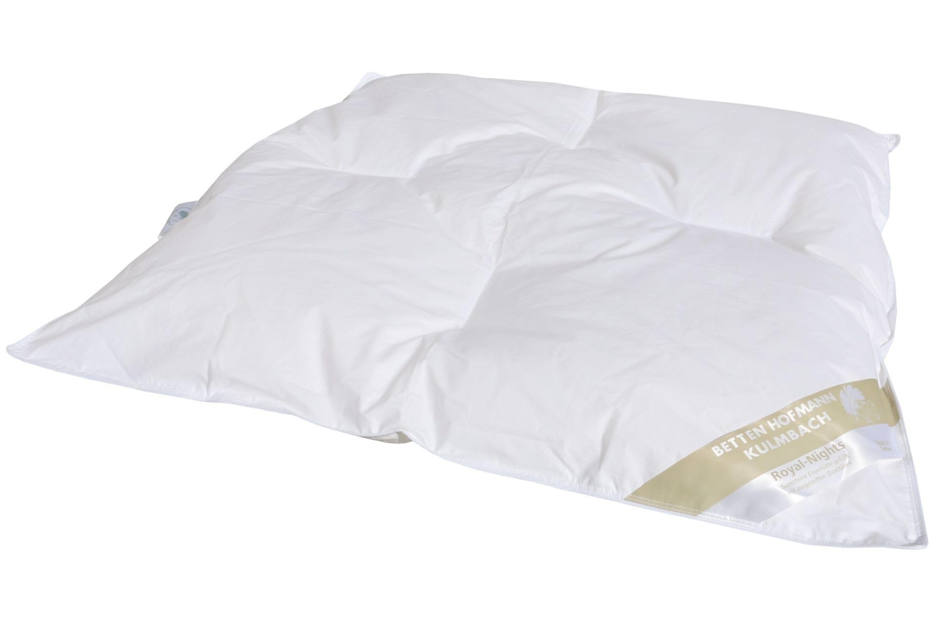 Betten Hofmann Franken Baby Ganzjahres Daunendecke 80x80 cm Steppbett 100% Daunen, leicht und flauschig, atmungsaktiv, waschbar, Naturprodukt
