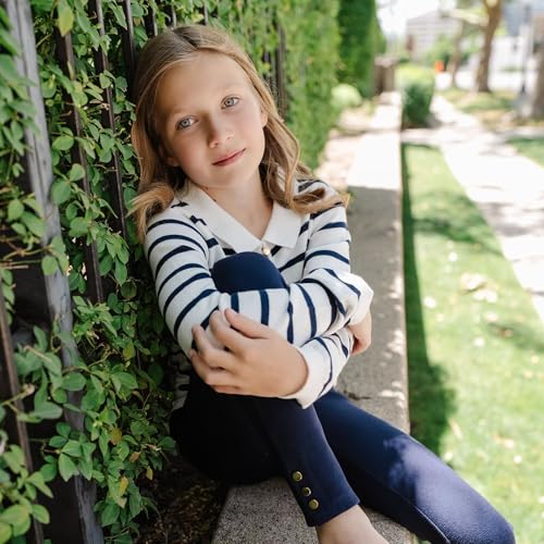 Image of Hope & Henry Girls Cable Front Pullover Sweater