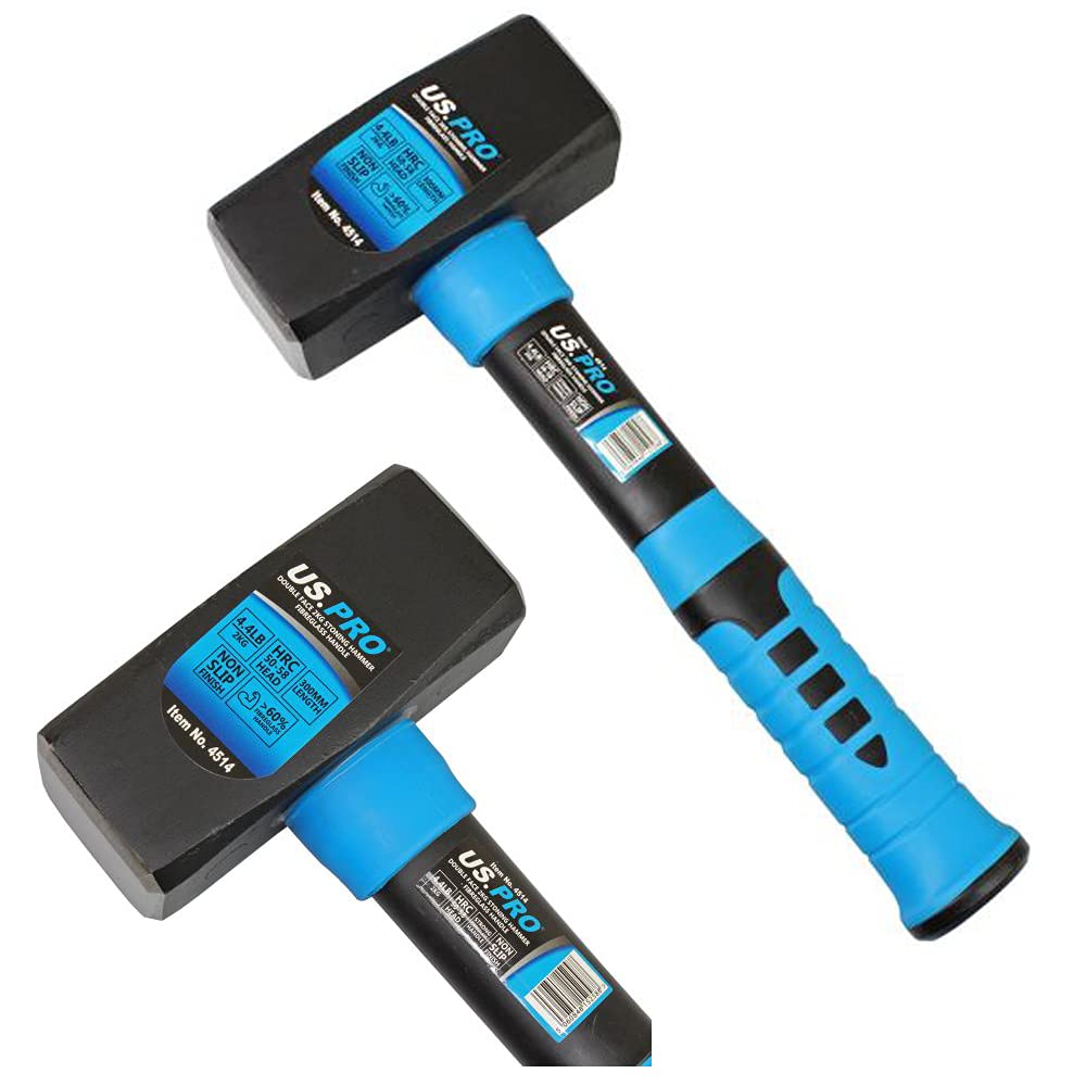 Us Pro Blue Tools 1.125Kg 2.5Lb Lump Sledge Club Hammer With Fibreglass Handle 4500