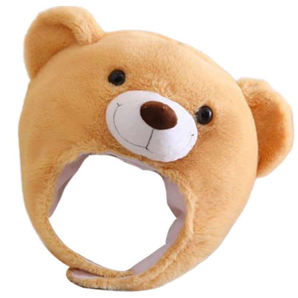 Amazon.co.jp: 被り物 クマさん 熊の帽子 かわいい ぬいぐるみ 面白い