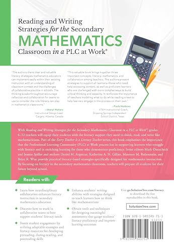 Reading and Writing Strategies for the Secondary Mathematics Classroom in a PLC at Work(r) (Equip your students with the proper math literacy support they need to think, read, and write.) - Image 2