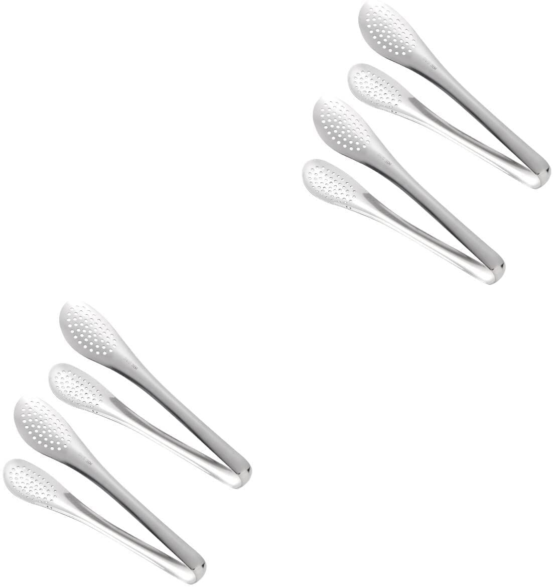 Pinzas para Ensalada de Acero Inoxidable, Pinzas para Hornear ensaladas, Pinzas para cocinar, Pinzas para Servir de Acero Inoxidable (4 Piezas)