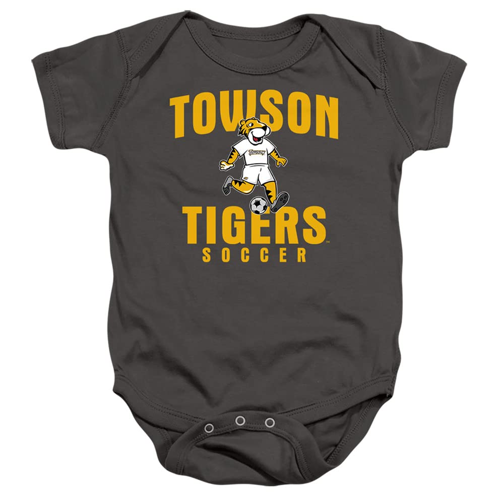 Towson University Official Soccer Unisex Infant Snap Suit for Baby,Charcoal, 18 Months