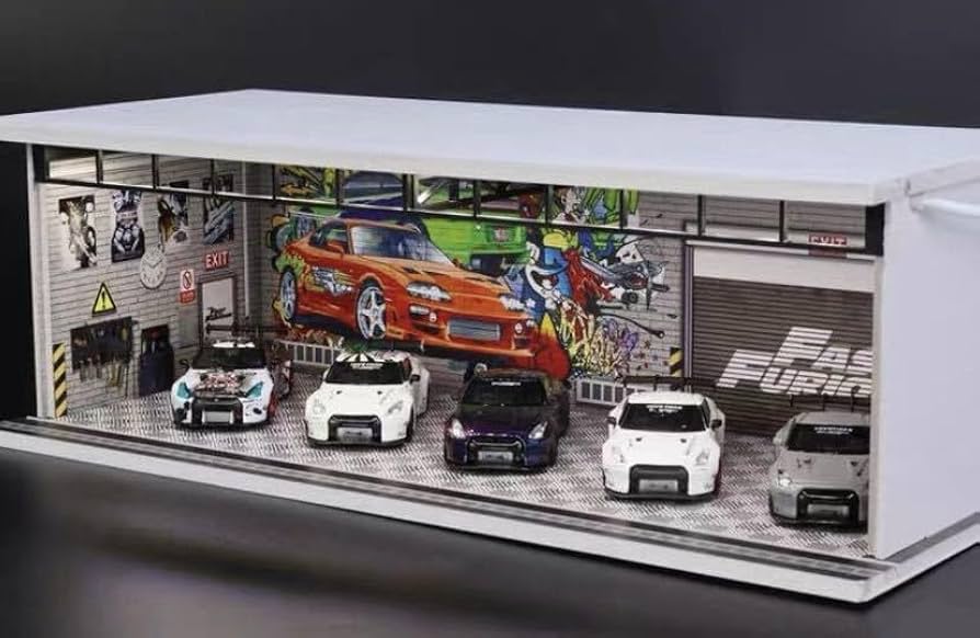 ミニカーケース　トミカ　街道ハウス　ホットウィール　1/64 Amazon.co.jp: Hot Wheelsディスプレイケース、LEDライト付き