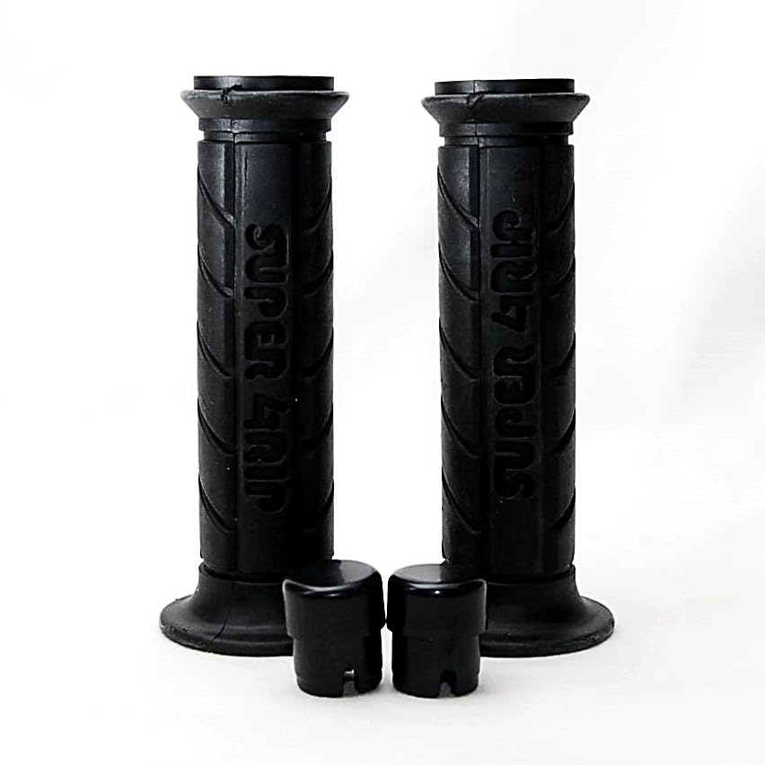 Amazon.co.jp: バイク SUPER グリップ 125mm ブラック ラバーグリップ