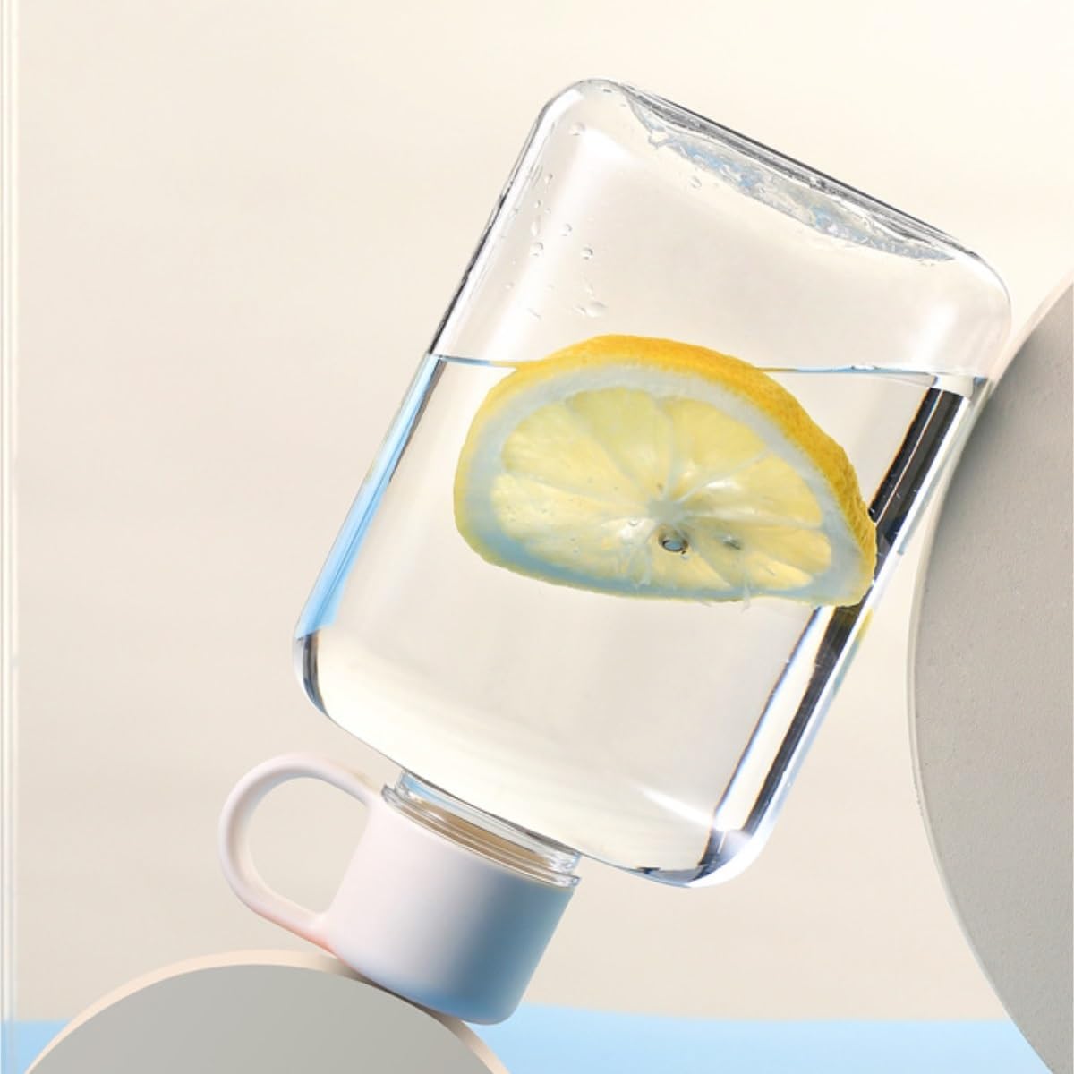 Botella Agua Gimnasio Taza De Agua Portátil De Mano Portátil De Pequeña Capacidad De Color Sólido Transparente De Tetera De Plástico Simple Botella Agua Deporte(Grün,15cm)