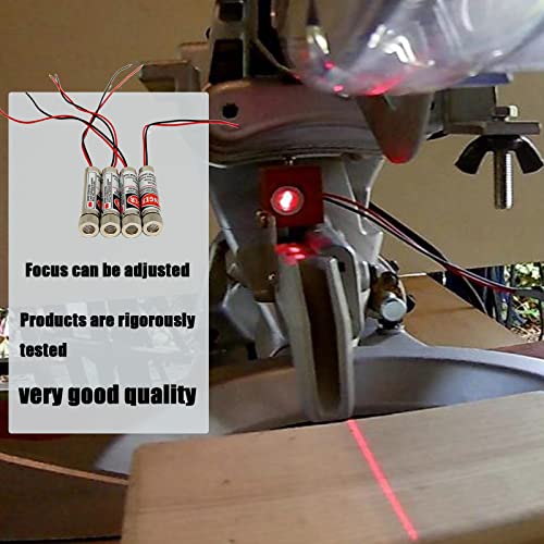 650nm red line Laser Module Industrial Laser Group Module Adjustable Focal length12mm (5mw-line-2pack)