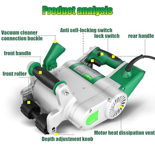 TREEYX Wall Chaser Blades Dust-Free Wall Grooving Machine, Wall Grooving Machines, 1100w High Power Wall Chasing Tool for Brick, Ground and Rebar (25mm)