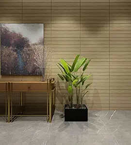 Hopz Wheat Color 3D Brick Self-Adhesive Panel Decal PE Peel & Stick Wallpaper (70*70 cm Each Piece)-40 Pcs