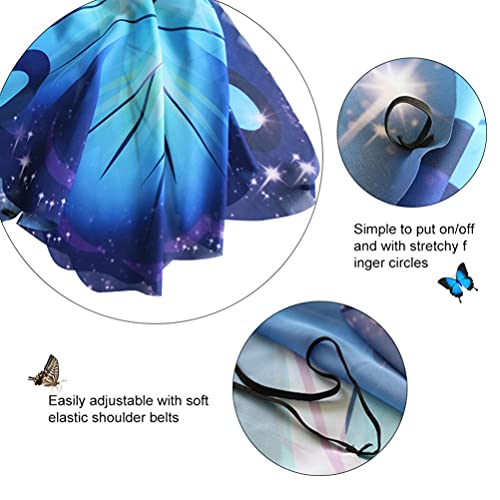 NOLITOY Mantello con farfalla blu con copertura