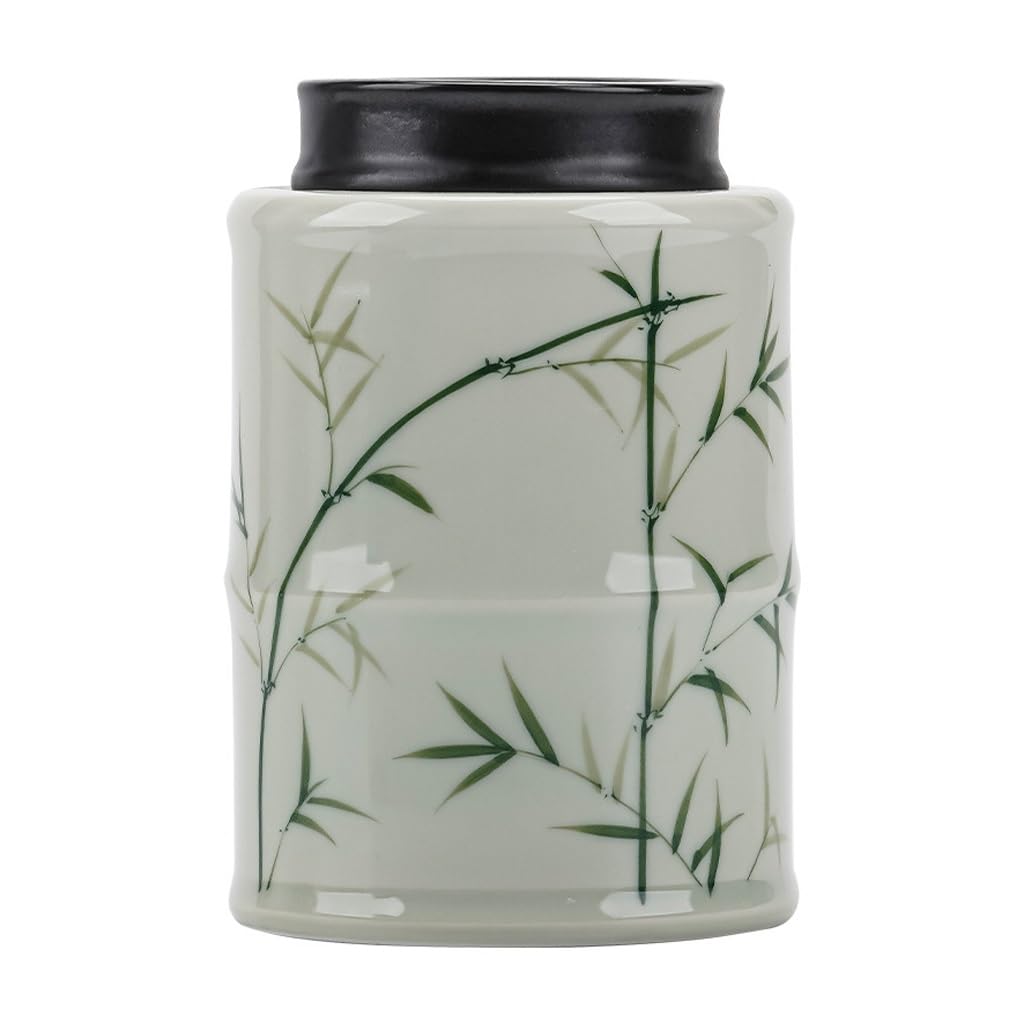 Juego De Té Latas de té pintadas a Mano, latas de cerámica Resistentes a la Humedad for el hogar, latas de té Chinas Selladas, latas for almacenar té Tarro para Guardar Té