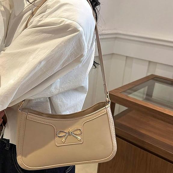 Bolsa de ombro para mulheres, bolsa Y2K para mulheres, bolsa de ombro para compras, bolsa de viagem com zíper e alça de corrente, Caqui
