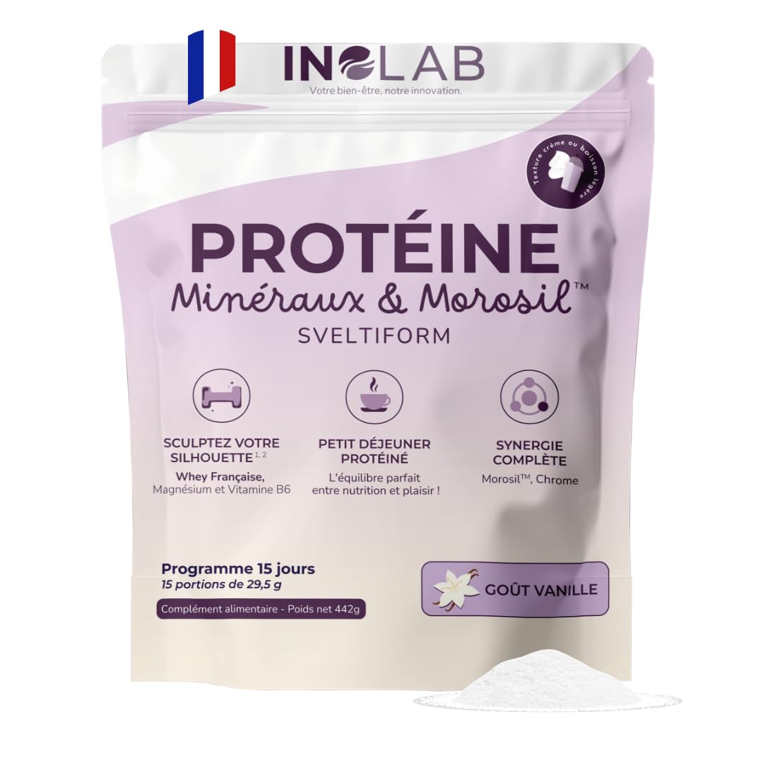 INOLAB Protéine Minceur 360 | Pure Whey Isolate + Morosil + Magnésium B6 + Chrome + Acérola | Perte de Poids + Énergie +