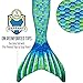 Fin Fun Mermaid Tail Only, Reinforced Tips, NO Monofin, Aussie Green, Size Adult S