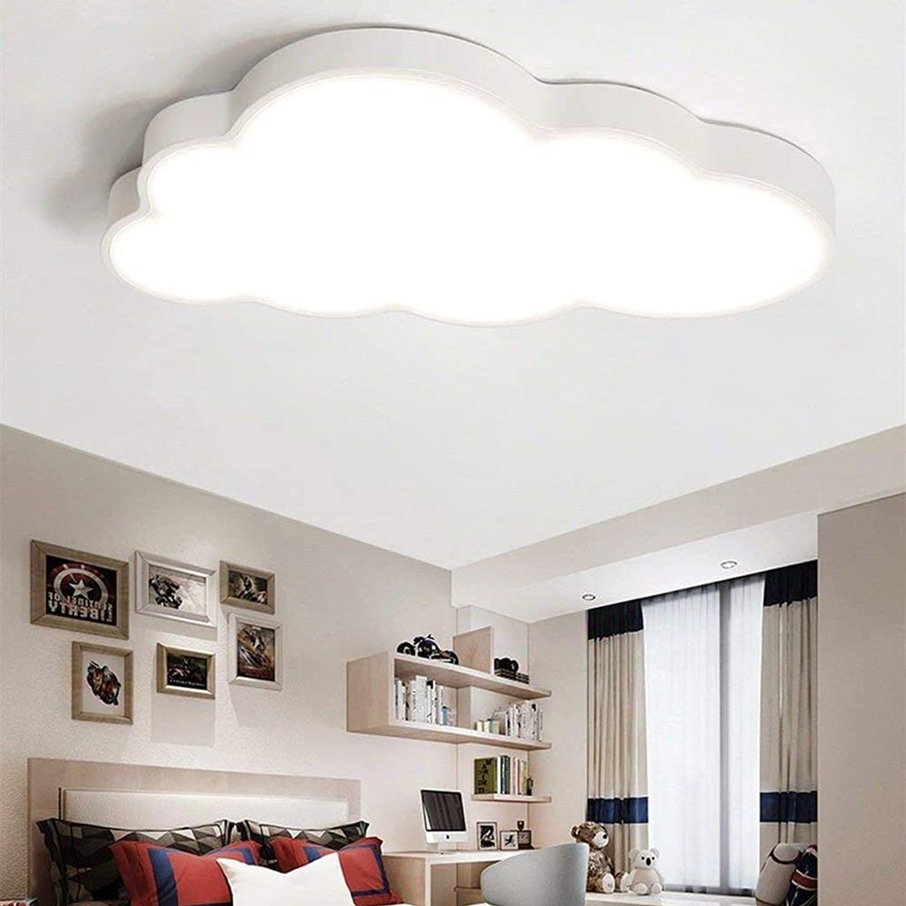 Kinder Deckenleuchte Ultradünne 36W LED Deckenlampe Dimming Mit Fernbedienung Wohnzimmer Lampe Weiß Wolken Beleuchtung Acryl Kinderzimmer Jungen Mädchen Schlafzimmer Esszimmer Studie Hängelampe
