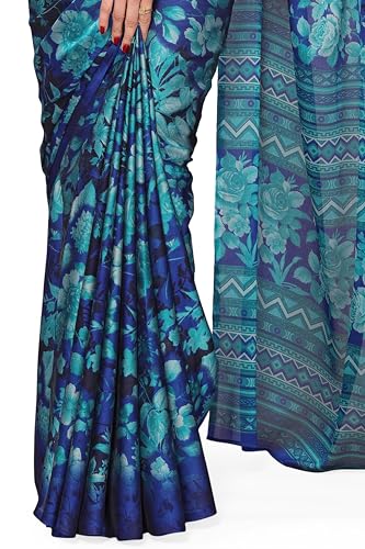 Image of MIRCHI FASHION Saree for Woman Chiffon Floral Printed | Lightweight All-Day Comfortable Women's Sari with Unstitched Blouse Piece (Available in 30 Colors)