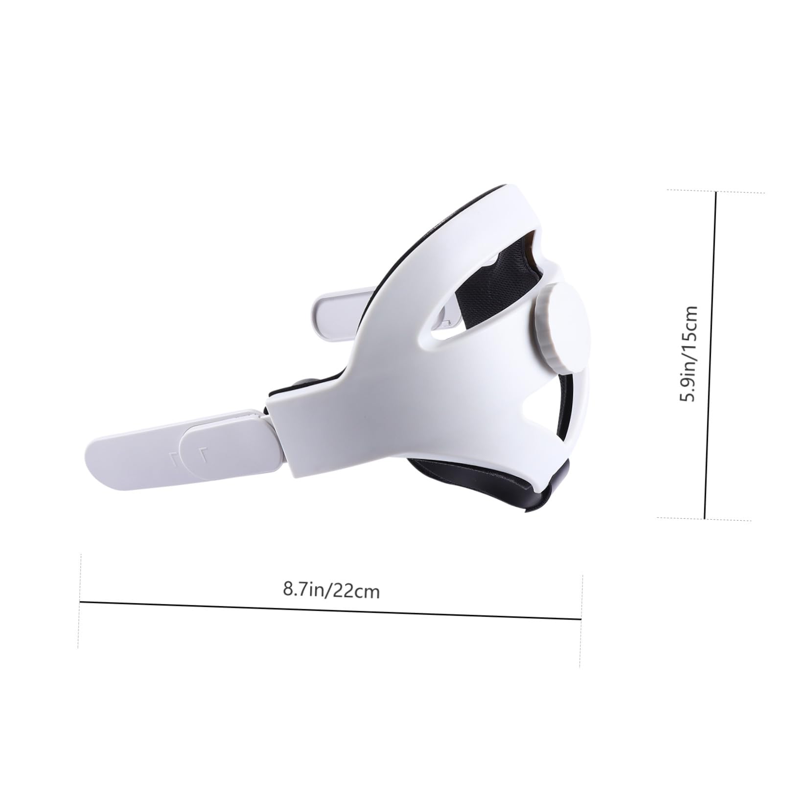 Sewroro Vr Headset Kopfband mit Kopfpolster Verstellbar für Vr Brille 2 Rutschfestes Schutzband aus Abs Kunststoff 360° Drehbarer Knopf Komfortables Vr Zubehör für Langanhaltenden Halt
