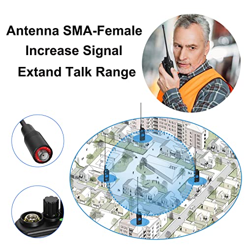 Image of SAMCOM Longer Whip Antennas 15.1 Inches with 6 Packs Walkie Talkies
