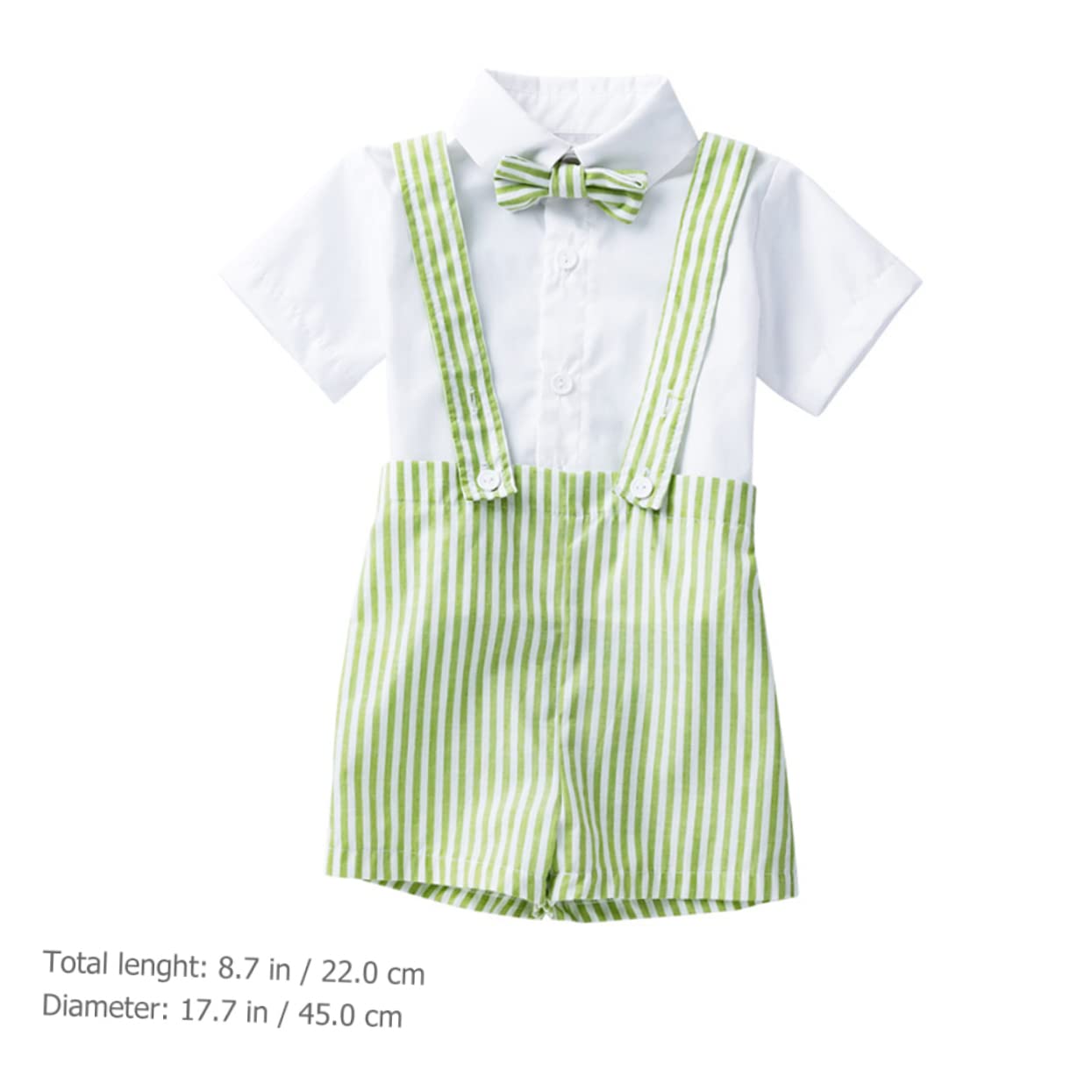 Ipetboom Baby Suit for Boys Gentleman Outfit Short Sleeve Shirt 7/8 Pants Toddler Boy Outfits Perfect for Birthday Party Photography