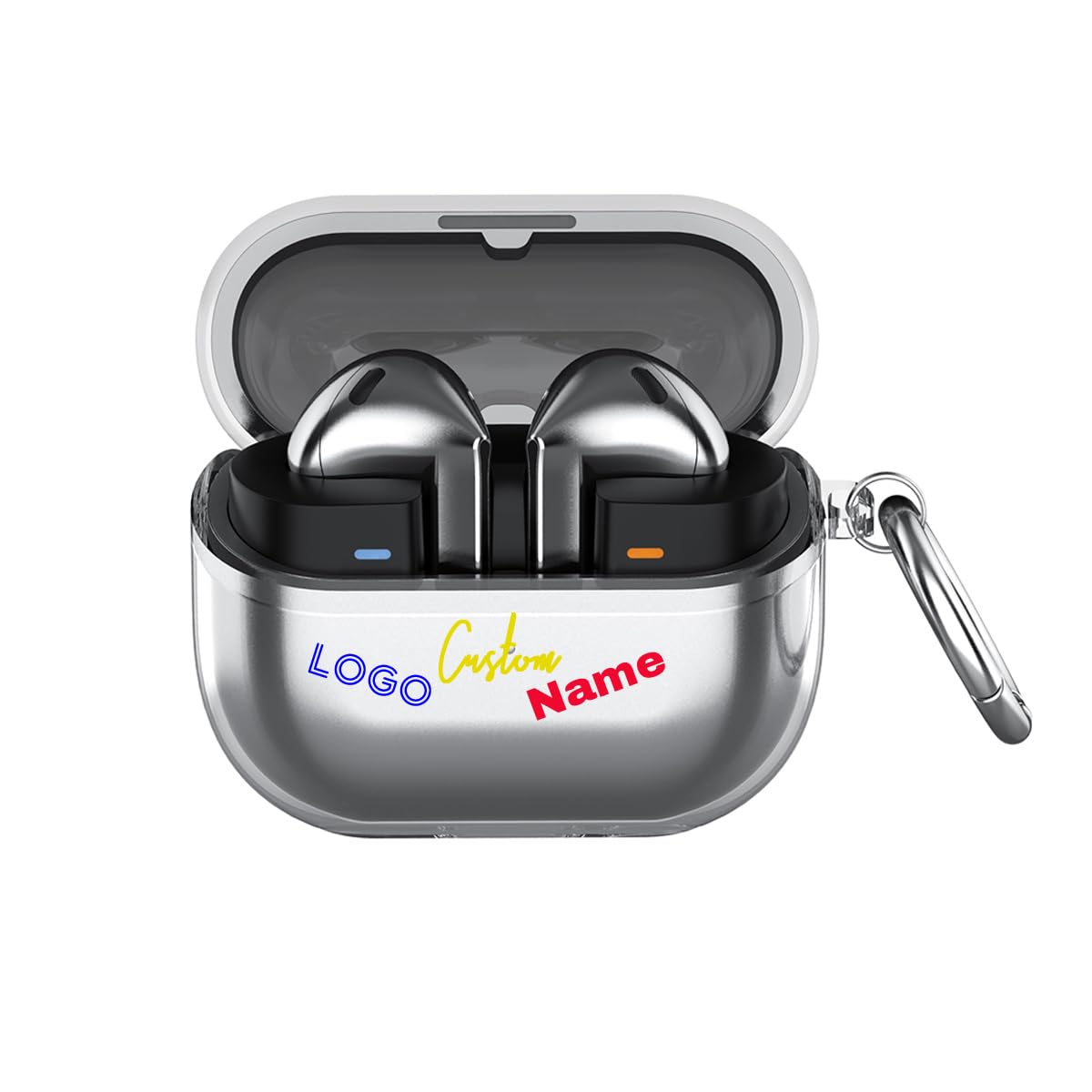 Personalized Case for Galaxy Buds 3 Pro/ Buds3 / Buds 3, Custom Logo Text Name Photo Design Shockproof Protective Clear Case Gift,Transparent Clear