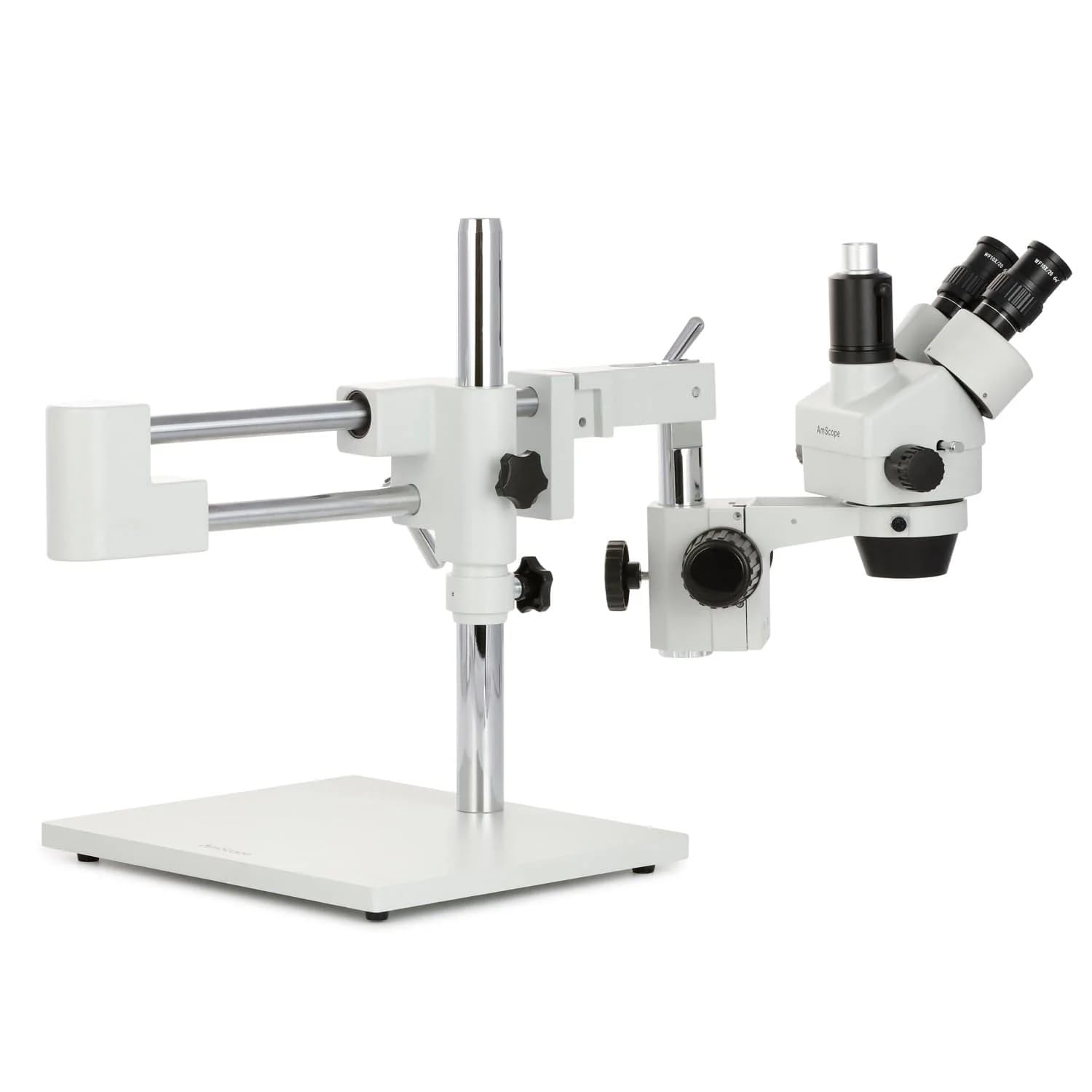 AmScope SM-4TZ-56S - Microscopio estereoscópico con Zoom trinocular con 56 Luces LED, 3,5 x 90 X, Color Blanco