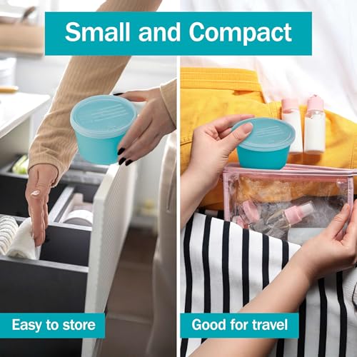 Taza de prótesis con tapa paquete de 5 fundas portadentaduras y soportes lavables 4