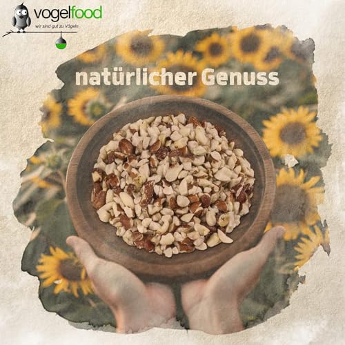 Erdnüsse teilblanchiert gehackt 10 kg geviertelt Vogelfutter Igelfutter