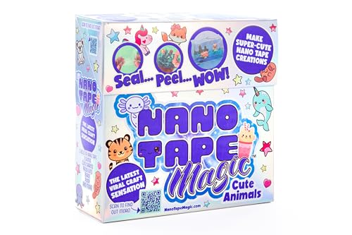Nano Tape Magic Cute Animals Kit - Arts and Crafts Toys for Children - Nano Tape Bubbles Set - Birthday Presents for Girls - Kawaii Art Project for Kids - Complete Beginners Set