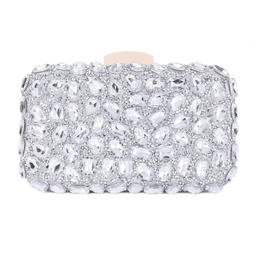 Image of Gemstone Clutch Purse, Rhinestone Purse | Evening Clutch for Women Wedding Party, Crystal Evening Bag for Women Evening