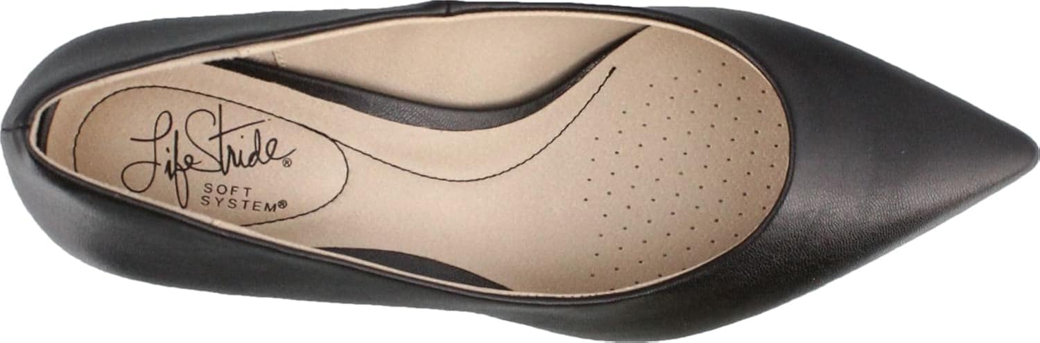 LifeStride Women's, Pretty Mid Heel Pump 10 Wide Black