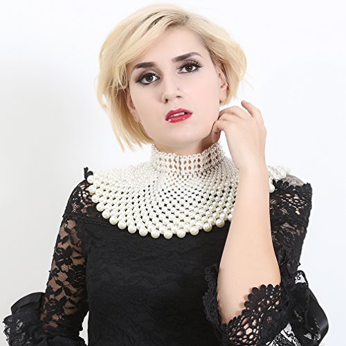 Fine Fashion Handmade Beaded Bib Egyptian Pearl Necklace Collar Women Dress Statement Choker Accessories3