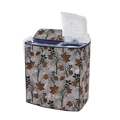 Image of Covernest Semi Automatic Washing Machine Cover, Dustproof, Compatible with 6 Kg -7.5 Kg Washing Machines (WMC-BROWN JHAD SEMI)