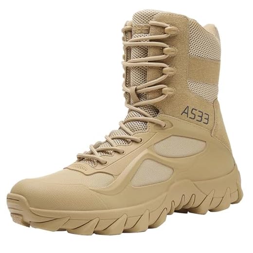 Kervaky Masculino Botas Táticas Militares Masculinas Botas de Trabalho Leves para Homens Botas Táticas Respirável Selva Deserto Combate Boots-Mise42