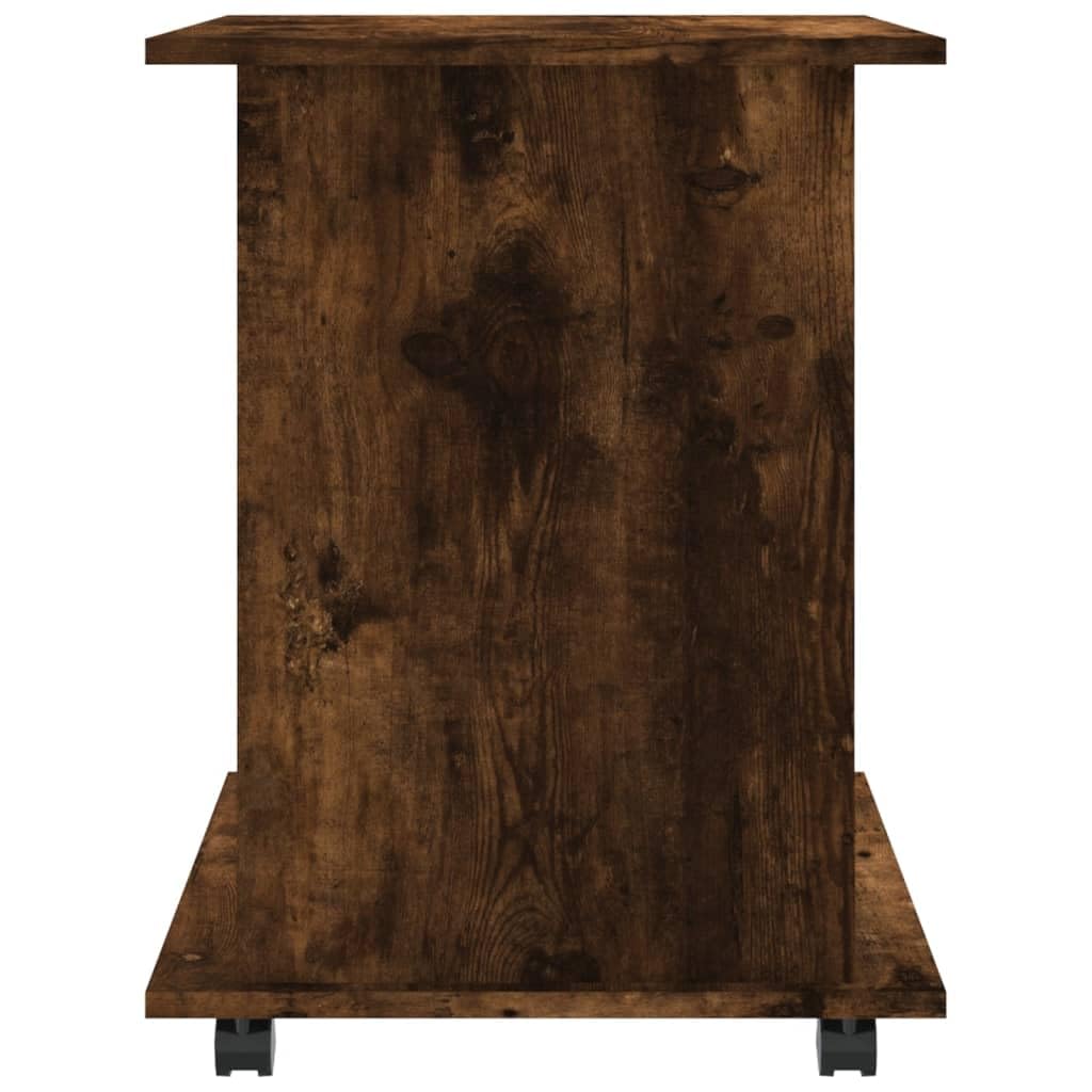 Rollschrank aus Holzwerkstoff mit 4 Fächern, Rollen und Ablagefläche für Büroorganisation und Stauraum