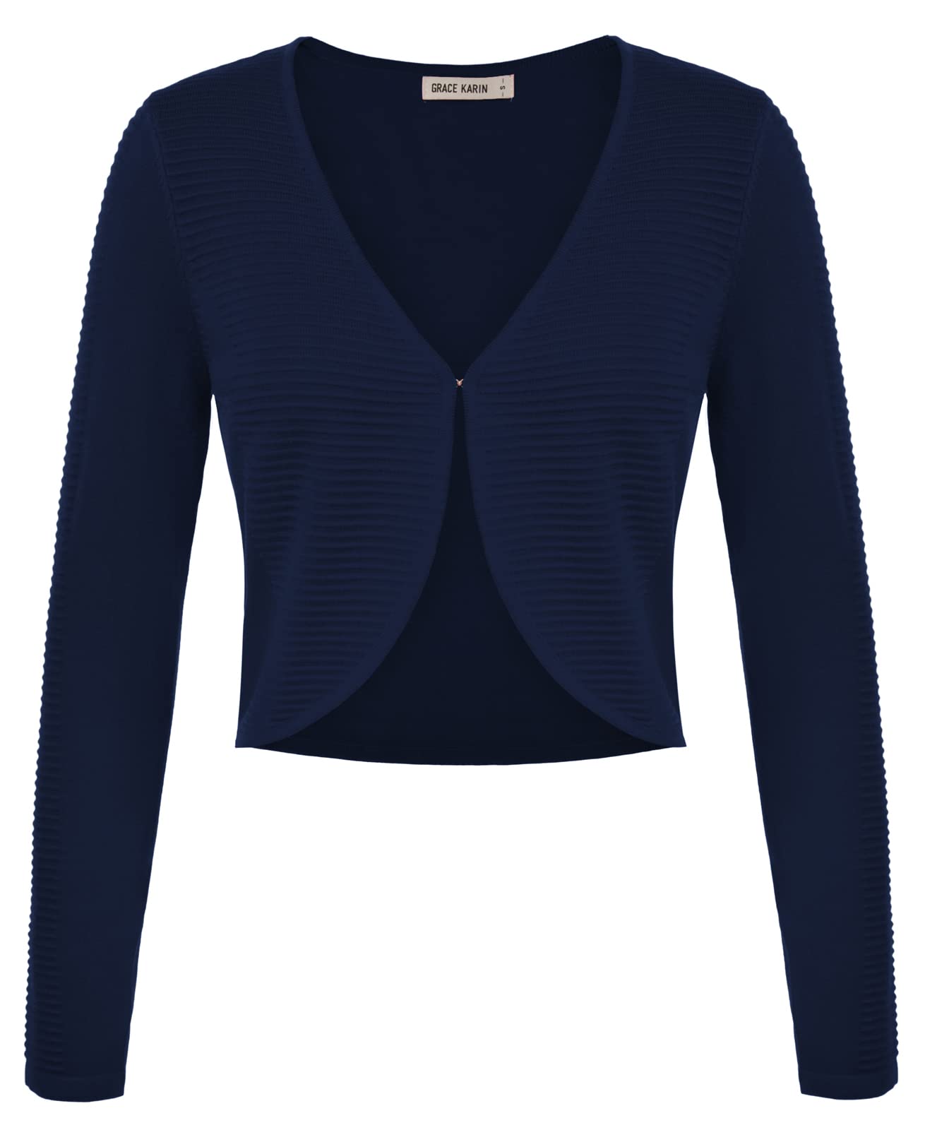 GRACE KARINWomen Evening Gowns Bolero Shrug Long Sleeve Open Front Cropped Cardigan