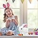 donciety interaktives Kaninchen Spielzeug, Realistisches Hasenspielzeug, Kuscheltier Hase Hüpfendes Kaninchen My Realistic Toy Ostergeschenke Für Kinder, Jungen, Mädchen (Weiß)