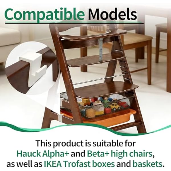 Адаптер для стульчика для кормления - аксессуары для Hauck Alpha Plus и Hauck Beta Plus, для корзины IKEA Trofast Box, органайзер под сиденьем для детских принадлежностей, быстрый монтаж без инструментов (4 шт.)