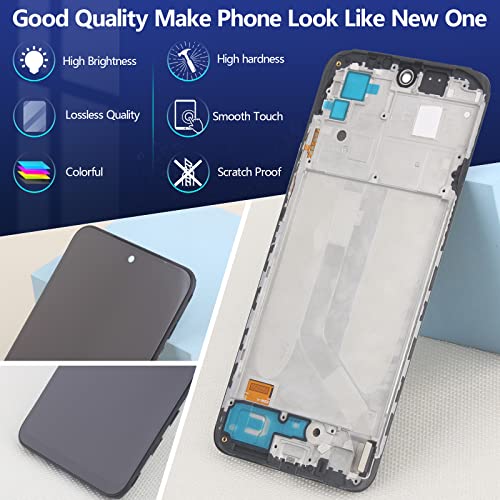 RongZy Display for Xiaomi Redmi Note 10/Note 10s 4G Screen Replacement LCD Touch Display Digitizer Assembly for Xiaomi Redmi Note 10/Note 10s 4G with Kit(Black with Frame) - Image 3
