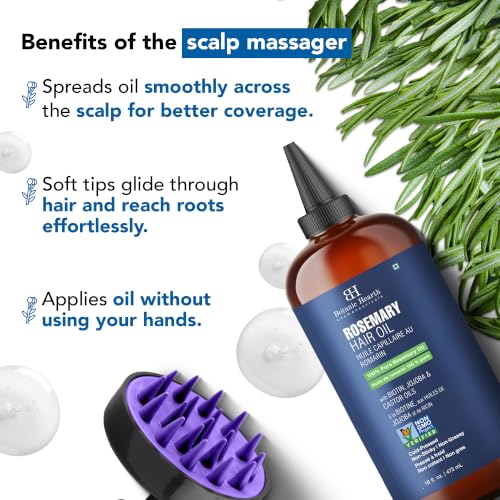 Image of Botanic Hearth Rosemary Oil for Hair Growth - 16 Fl oz | Enriched with Biotin, Castor & Jojoba | Hair Relaxers & Dry Scalp Treatment | Color Safe | Suitable For All Hair Types